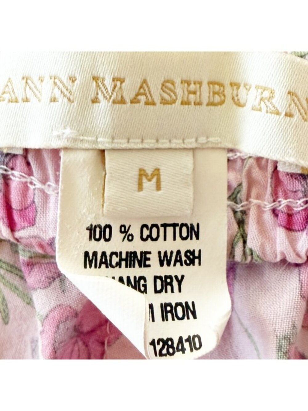 ANN MASHBURN TRACK SHORT Pink Floral Liberty Fabric M - Picture 3 of 4